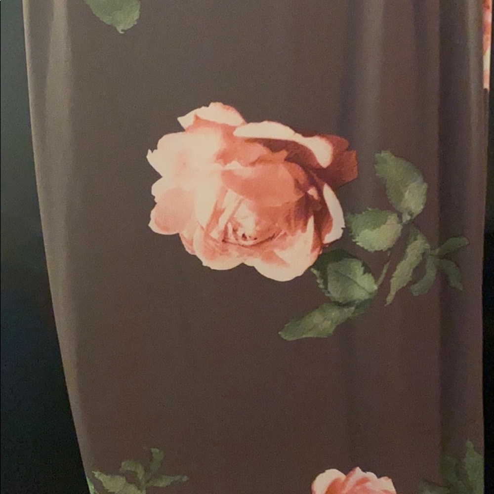 Flowery strapless dress